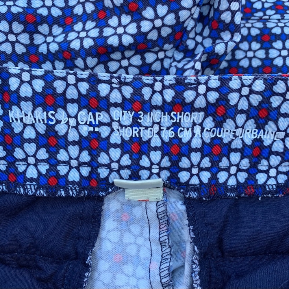 Gap Red White And Blue Floral Cotton Shorts | 6 - Picture 2 of 8